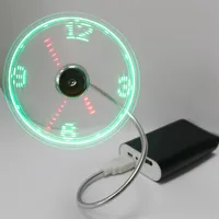 Relógio Inteligente USB LED Small LED Luminous Originality Mini Fan Student Office Fã do computador Presente209W