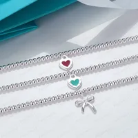 Dise￱ador en forma de coraz￳n brazalete femenino pareja de acero inoxidable regalo para novia accesorios de joyer￭a de lujo al por mayor con caja de embalaje