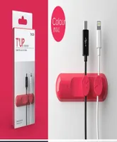 3 Color Magnetic Car USB Cable Clips Wire Cord Holder Home Desk Tidy Organizer For Cellphone4297785