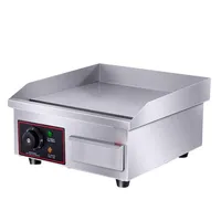 A￧o inoxid￡vel el￩trico 304 M￡quina de grade de panela plana 110V 220V Commercial japon￪s Teppanyaki Grill Electric Dorayaki Machine238C