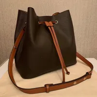 Womens hot solds luxurys designers NEONOE Bucket Handbags flower Purses Women Tote Brand Letter Genuine Leather Shoulder Bags crossbody bag