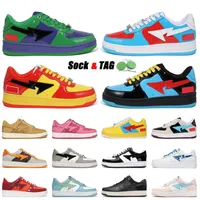 Top low mens women platform casual shoes abc camo grey blue dessigner sneakers black and white panda unc purple yellow dark green giant baped walking jogging trainers