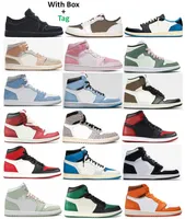 1s Basketball Shoes 1 TS Fragment University Blue Dark Mocha Bred Chicago Lost and Found White Cement Milan Digital Pink Twist Dutch Green Seafoam Men Sneakers