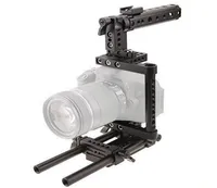 Plataforma de jaula de cámara Mango WTOP Placa de montaje del trípode fr Canon Nikon Sony Panasonnic2985531