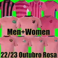 22/23 Sao Paulo Outubro Rosa Paranaense Soccer Jerseys Internacional Cruzeiro Flamengo Atletico Mineiro Fluminense Gremio Santos Recife Men Women Football Shirt