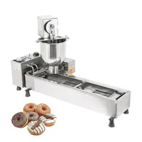 Ticari Paslanmaz Çelik 110V 220V Elektrikli Otomatik Donut Maker Donut Makinesi 3 Nozul Seti 340m