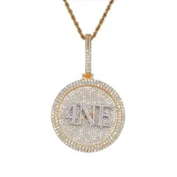 5x5cm Nombre personalizado Pendientes de medalla de hip hop Hombres de collar de collar de hop