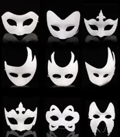 Hele witte ongeverfd gezicht masker gewoon leeg versie papier pulp masker diy maskerade masque party masker7241066