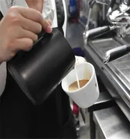 350600 ml stal nierdzewna kawa ze stali nierdzewnej Pitcher kawiarnia rzemiosło kawa latte Milk Milk Pitcher Milk Milking Jug 1400 V21032790