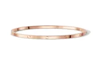 Bracelet Love Bijoux ￠ la vis ￠ copie mince Designers Bangles Rose Gold Platinum Bangles Gift Titanium Steel Adult 365 mm Bracel5255042