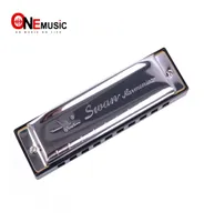 Harmonica SWAN BLUES 10 Hole C tone with case Brass stainless steel9780902