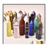 Arts And Crafts Gifts Home Garden Colors Natural Stones Crystal Point Wand Amethyst Rose Quartz Healing Stone Energy Ore Mineral Dro Dhd0B