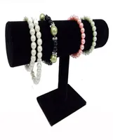 Recomendar White PU PU preto Velvet Bracelet Chain Watch Watch TBar Rack Jewelry Display Stand Stand Porps Caixa de armazenamento de caixa 3769168