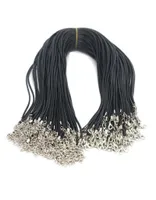 100PCLlot czarny wosk skórzany łańcuch węża Naszyjka dla kobiet 1824 -calowa sznur sznur sznur łańcuch drutu DIY biżuteria mody Whole3226460