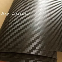 Stor textur 3D kolfiber Vinyl Wrap Sticker Air Bubble Car Bike Air Release Car Boat Table T￤cker storlek 1 52x30M Roll 5x98ft264n