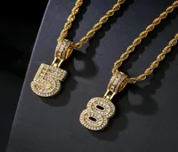 Colliers pendants minuscules nombres mignons 0 1 2 3 4 5 6 7 8 9 CZ Collier Lucky Charm Rolo Chain Rolo R￩glable2387988