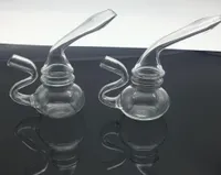 Unique Glass Blunt Bubbler Pipe King Toke Glass Bubbler Joint and Blunt Bubbler Bong Hookah Bongs Glass Pipe Water Pipes Mini Trav8730742