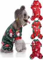 Dog Christmas Pajamas Comple Cute PJS Dog Apparel Sublimation Print Flannel Pet Clotions Winter Holiday Thirt for Dogs One1485699