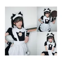 Costume a tema Amine carino lolita Cat Maid Cat Maid Abito da cosplay Gothic Girls Woman Waitress Party Stage Costumes Vestid Dhaye