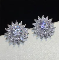 2022 Choucong Brand Stud Earrings Sparkling Luxury Jewelry Real 925 Sterling Silver Marquise Cut White 5A Cubic Zircon Eternity Pa7814210