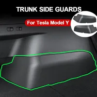 Modamente 2022 Acessórios para protetores internos para Tesla Modelo Y Tarro traseiro Guardas laterais TPE TPE Fluff Surface Canto Proteção do canto do carro PA236U