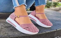 Andalias de Verano Planas Con Agujeros Para Mujer Zapatos Plataforma Informales Aumento Costura Bir La Moda 2021 Sandals6930777