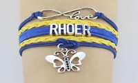 Hand Woven Rhoer Butterfly Charm Bracelet Chain Bracelet015214093