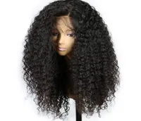 Curly 360 Lace Frontal Wig Preucked 150密度HDフロントヒューマンヘアウィグ