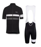 2019 Rapha Summer Mens Short Sleeve Cycling Jersey Bike Wear Clothes Bib Set Mtb Uniform Pro Cykelkl￤der Bicycle Maillot Culo1728863