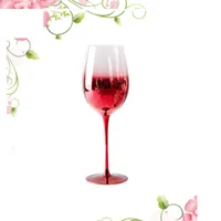 Bordeaux Wine Goblet Glass Creative Design Red Sky Conjunto de 6 sem chumbo