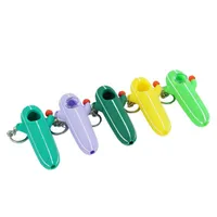 Latest Oil Burner Silicone Pipes Glass Bowl cactus Shape keychain Hand Tobacco Smoking water Pipe Dry Herb For Silicon Bong Bubbler
