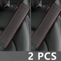 Safety Belts Accessories Pu Leather Car Seat Belt Safety Belt Shoulder Cover Breathable Protection Seat Belt Padding Pad T221212