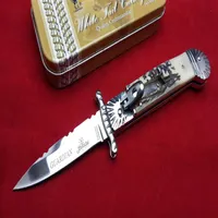 The Hubertus SolinCen patron guardian Knife 8 5inch no gift box Antler handle single action pocket folding camping Knives235p