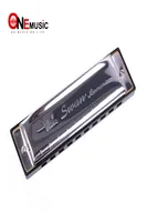 Harmonica SWAN BLUES 10 Hole C tone with case Brass stainless steel3587566