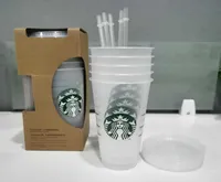 24oz Tumblers Plastic Drinking Juice Cup With Lip And Straw Magic Coffee Mug Costom  plastic Transparent cups9175406