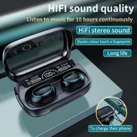 5.2 Bluetooth -hoofdtelefoon draadloze oortelefoon ruisonderdrukking LED Display Touch Control 9D HiFi Stereo Sound waterdicht met oplaadkas