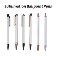 تسامي Point Point Pens Blank Transfer White Zinc Alloy Material Materived Pen Pen School School Supplies Z112908579