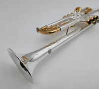 Bach BB Tune Trompet LT180S72 Altın Gümüş Kaplamalı Pirinç Profesyonel Müzik Aleti, Case Ağızlık Aksesuarları1286061