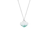 Fashion 925 Silver Letter Peach Heart Necklace Intamied Eggy Necklacess Ladies Love Collane Ciondolo per Accessori per donne5993538