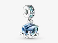 100 925 Sterling Silver Murano Glass Cute Octopus Dangle Charms Fit Original European Charm Bracelet Fashion Wedding Wedding 5339063