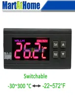 WH7016J Switchable 30300 C 22572 F Controlador de temperatura digital Termostato electrónico WarmerProbe 1224110220V9684474