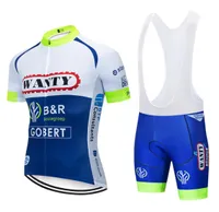 2019 Wanty Cycling Team Jersey 20D Bike Shorts Set Ropa Ciclismo Mens Summer Dry Dry Pro Bicycling Maillot Pants Wear9384257