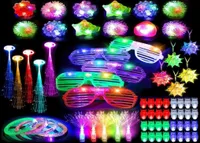 Led Light Up Party Favors Glow in the Dark Birthday Supplies for Kid Adults Halloween Flash Rings Glasses Bracelets Fiber Optic Ha7610051
