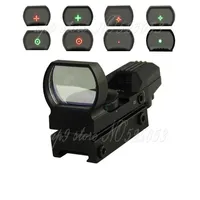 Tactical 1X22X33 Holographic 4 Reticle Reflex Red Green Dot Sight 20mm 11mm Rail for Airsoft Hunting Rifle Scope284I
