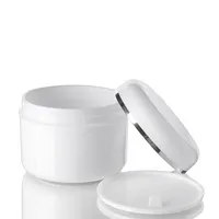 Recipiente de plástico blanco recargable con tapa Jares vacíos Make Up Bottle Face Cream Lotion Contenedores de almacenamiento Viajes