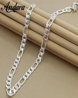 Men039s 8MM 20039039 50cm Necklace Fashion 925 Silver Jewelry Chain For Women Male Quality6948829