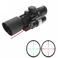 3-10x42EG Hunting Scope Tactical Optics Reflex Sight Riflescope Picatinny Weaver Mount Red Green Dot With Red Laser Rifle Scope2096