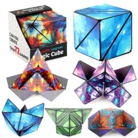 Magnetic Cube Fidget Toys Antistress Relax för vuxna Cube Magic Hand Fingertip Toy Office Flip Puzzle Ball Stress Reliever 1019