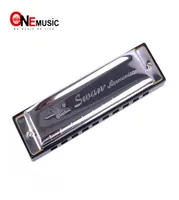Harmonica SWAN BLUES 10 Hole C tone with case Brass stainless steel2228017