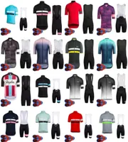 Rapha Team Bike Cycling Jersey Set Summer Mens Short Sleeve Bicycle Outfits Road Racing Clothing Outdoor Sports Uniform Ropa Cicli3817427